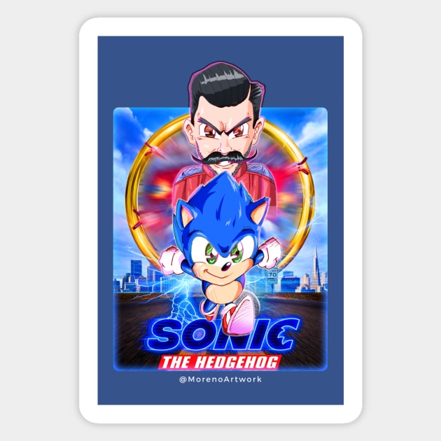 Sanic Blue Blur Sticker by MorenoArtwork